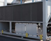 Air Handler Unit | Air Handerl Unit on concrete floor | Greenwood Plumbing & Heating Air Conditioning & HVAC
