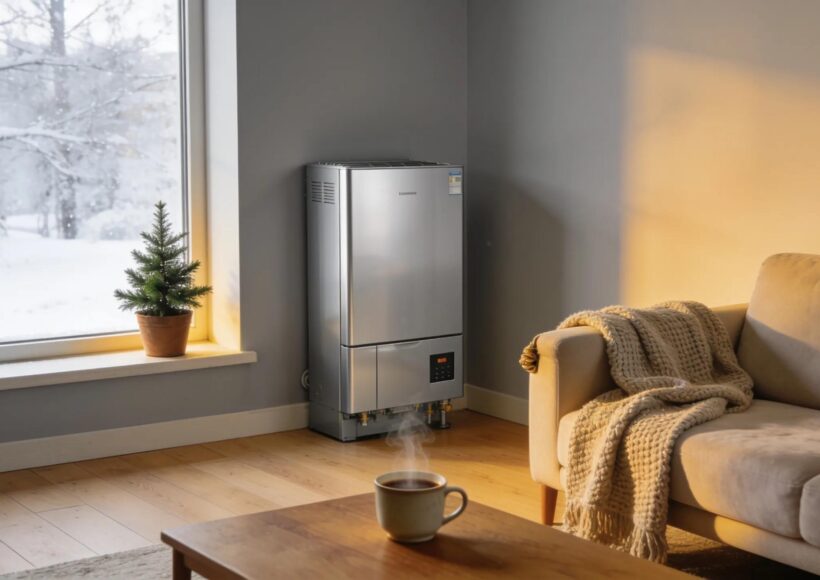 Modern heating system in a cozy living room promoting comfort and efficiency